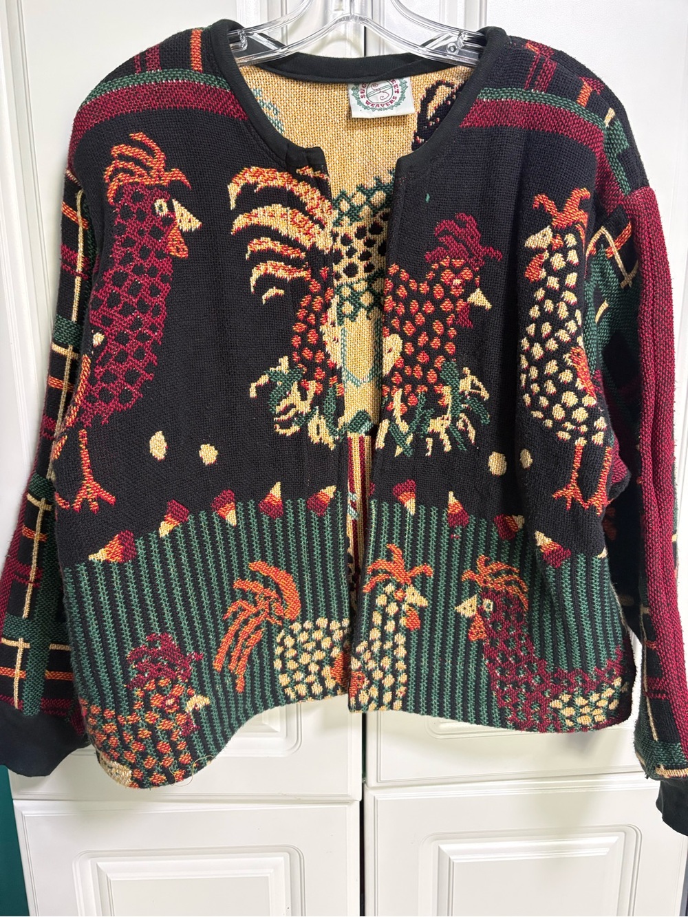 Sugar Street Weavers Multicolor autumn Rooster Knit Cardigan